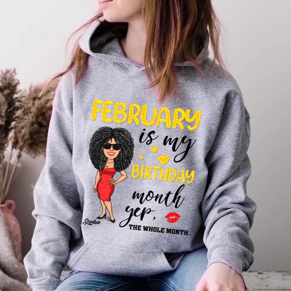 February Birthday Shirt, Custom Birthday Shirt, Queens Are Born In February, February Birthday Shirts For Woman, February Birthday Gifts