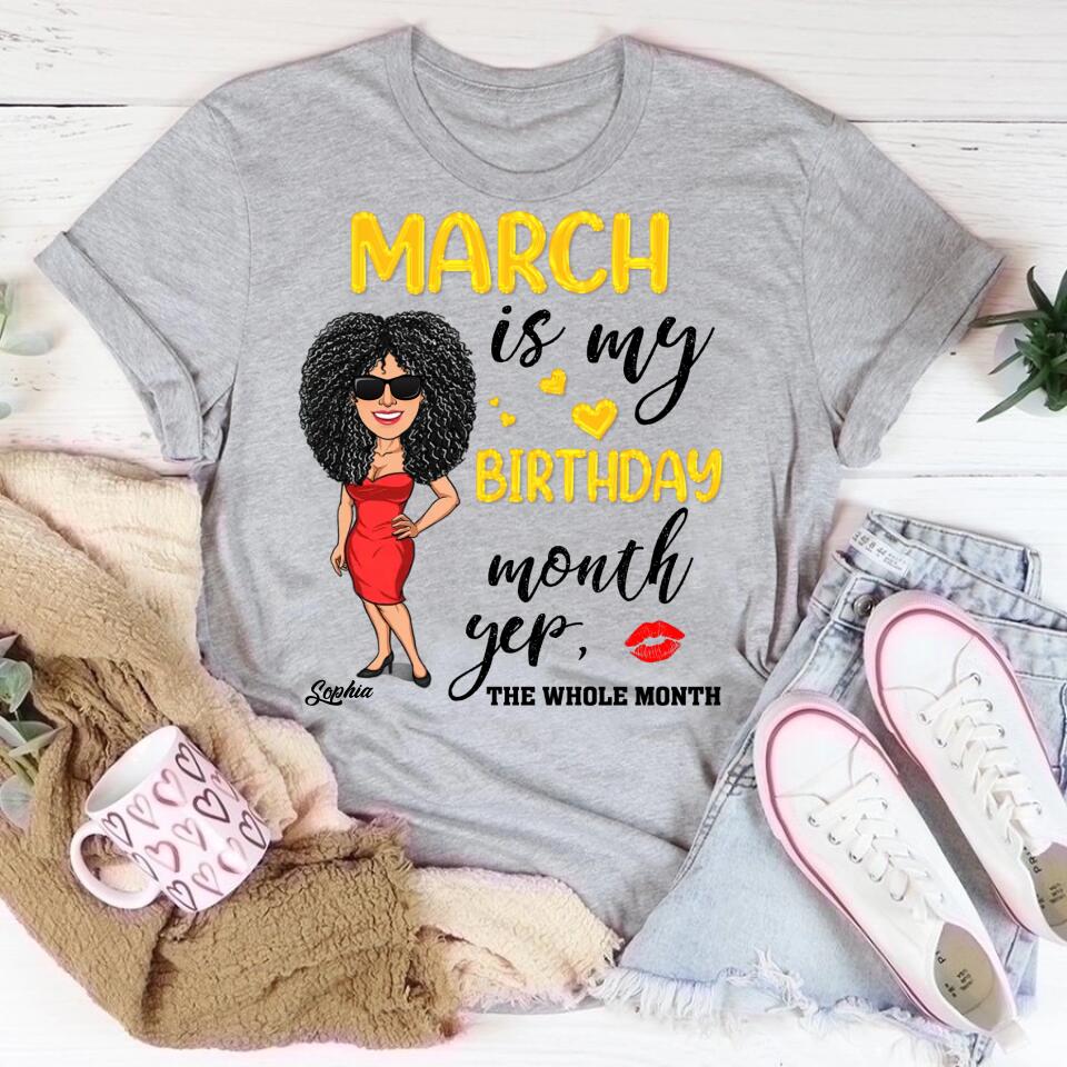 March Birthday Shirt, Custom Birthday Shirt, Queens Are Born In March, March Birthday Shirts For Woman, March Birthday Gifts
