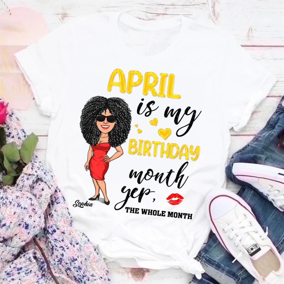 April Birthday Shirt, Custom Birthday Shirt, Queens Are Born In April, April Birthday Shirts For Woman, April Birthday Gifts