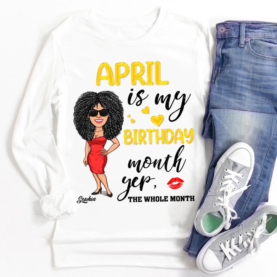 April Birthday Shirt, Custom Birthday Shirt, Queens Are Born In April, April Birthday Shirts For Woman, April Birthday Gifts