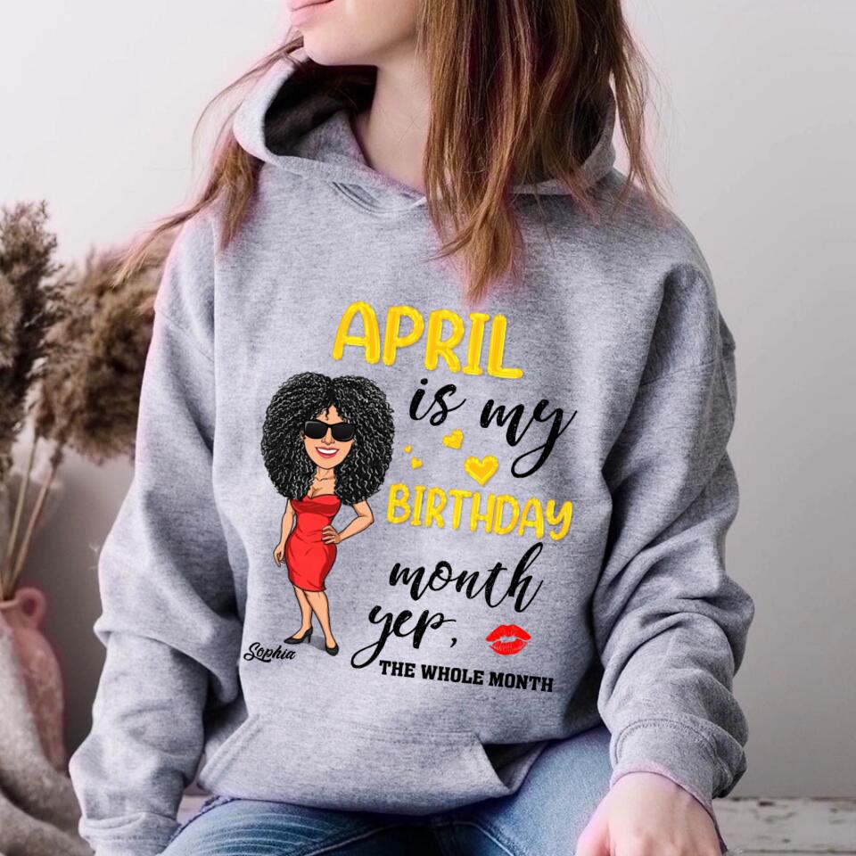 April Birthday Shirt, Custom Birthday Shirt, Queens Are Born In April, April Birthday Shirts For Woman, April Birthday Gifts