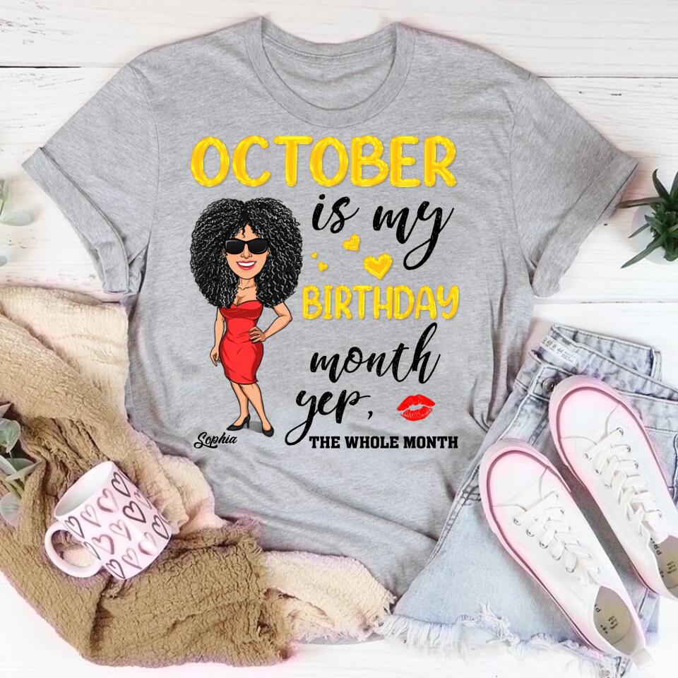 October Birthday Shirt, Custom Birthday Shirt, Queens Are Born In October, October Birthday Shirts For Woman, October Birthday Gifts