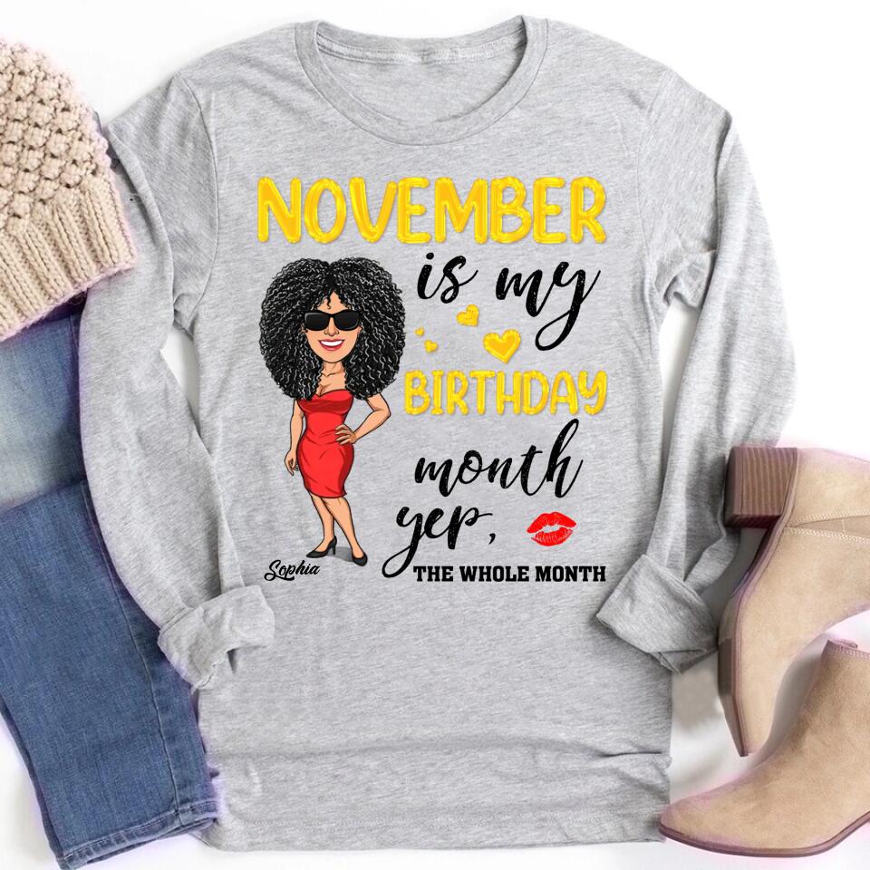 November Birthday Shirt, Custom Birthday Shirt, Queens Are Born In November, November Birthday Shirts For Woman, November Birthday Gifts