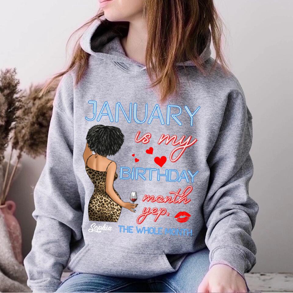 January Birthday Shirt, Custom Birthday Shirt, Queens Are Born In January, January Birthday Shirts For Woman, January Birthday Gifts