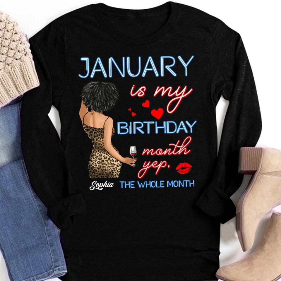 January Birthday Shirt, Custom Birthday Shirt, Queens Are Born In January, January Birthday Shirts For Woman, January Birthday Gifts