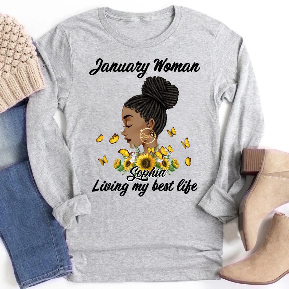 January Birthday Shirt, Custom Birthday Shirt, Queens was Born In January, January Birthday Shirts For Woman, January Birthday Gifts