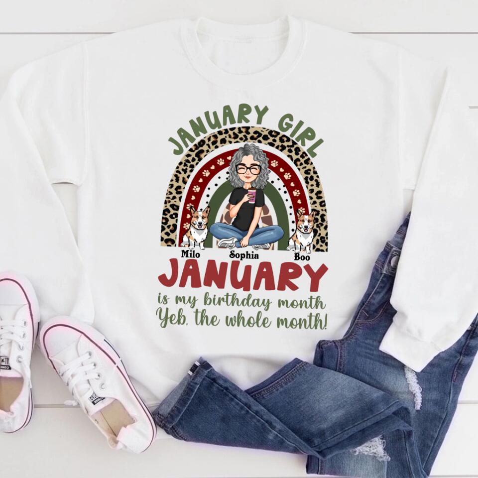 January Birthday Shirt, Custom Birthday Shirt, Queens was Born In January, January Birthday Shirts For Woman, January Birthday Gifts