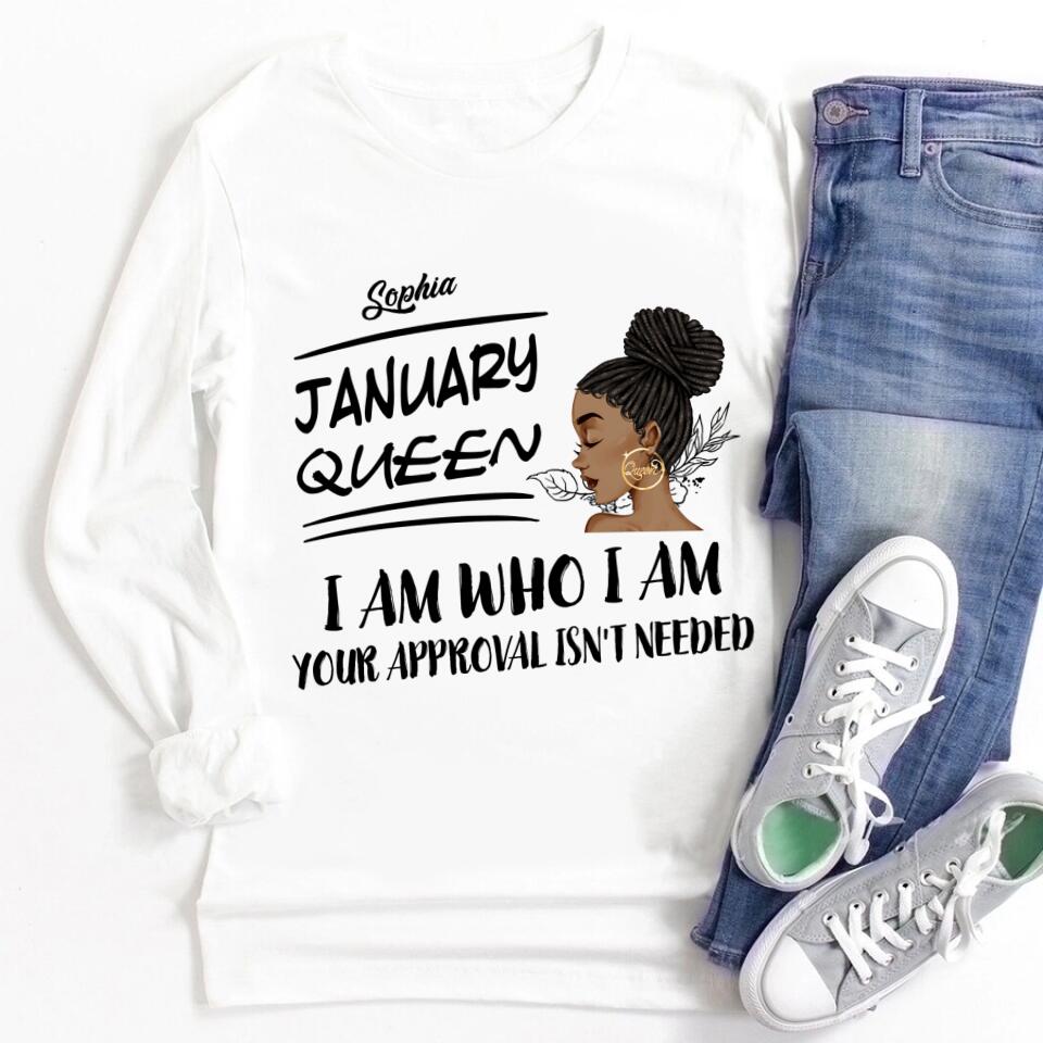 January Birthday Shirt, Custom Birthday Shirt, Queens was Born In January, January Birthday Shirts For Woman, January Birthday Gifts