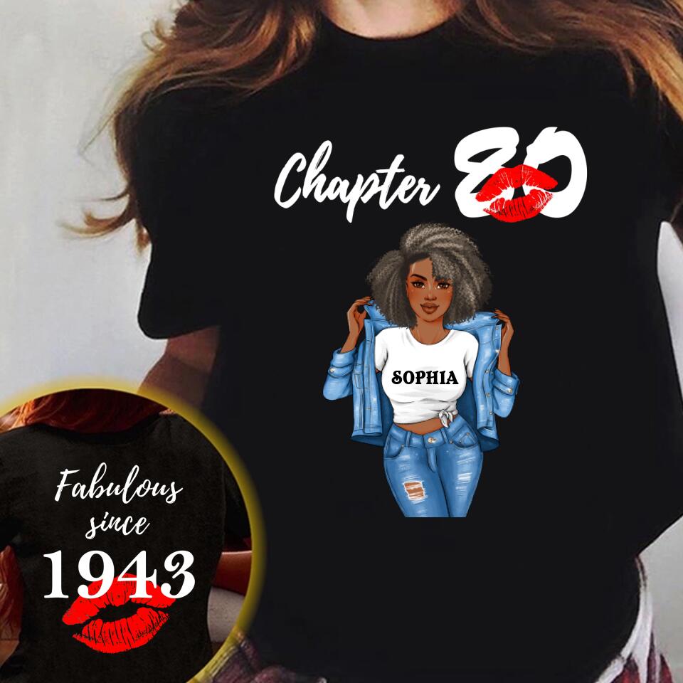 Personalized 80th birthday gifts ideas 80th birthday shirt for her back in 1943 turning 80 shirts 80 birthday t shirts for woman