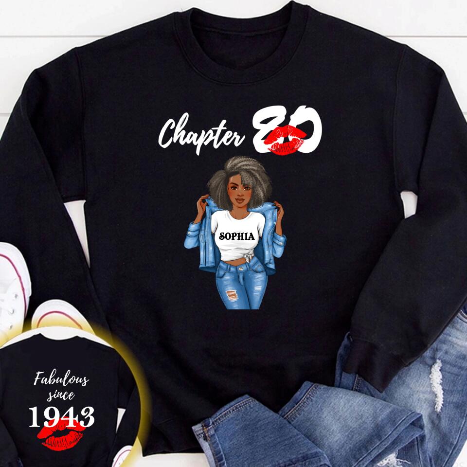 Personalized 80th birthday gifts ideas 80th birthday shirt for her back in 1943 turning 80 shirts 80 birthday t shirts for woman