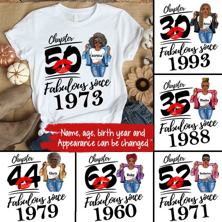 Personalised 50th Birthday Gifts, 50 And Fabulous Shirt, Gift Ideas 50th Birthday Woman