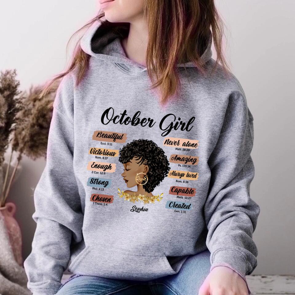 October Birthday Shirt, Custom Birthday Shirt, Queens was Born In October, October Birthday Shirts For Woman, October Birthday Gifts