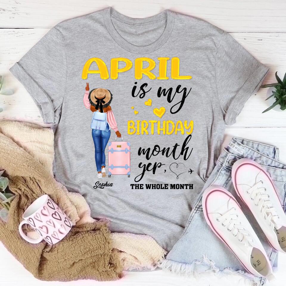 April Birthday Shirt, Custom Birthday Shirt, Queens was Born In April, April Birthday Shirts For Woman, April Birthday Gifts