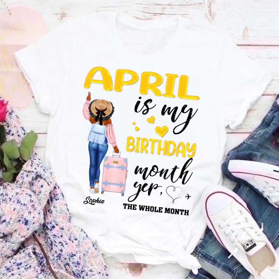 April Birthday Shirt, Custom Birthday Shirt, Queens was Born In April, April Birthday Shirts For Woman, April Birthday Gifts