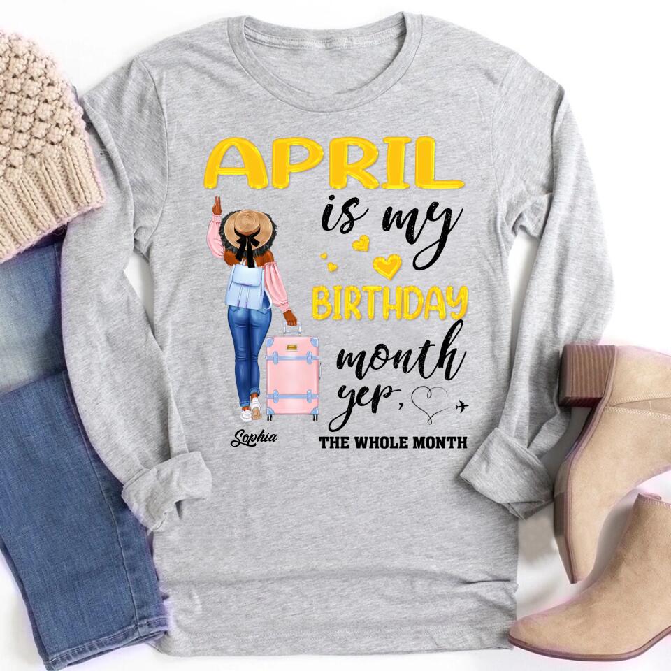 April Birthday Shirt, Custom Birthday Shirt, Queens was Born In April, April Birthday Shirts For Woman, April Birthday Gifts