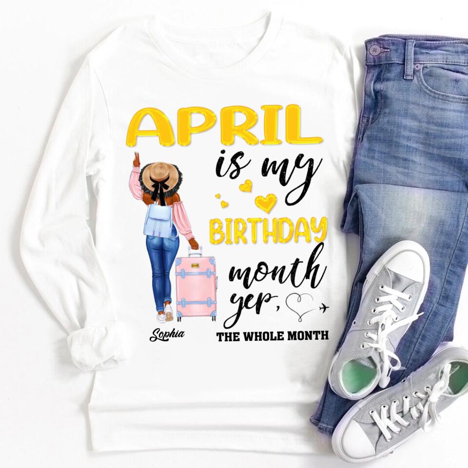 April Birthday Shirt, Custom Birthday Shirt, Queens was Born In April, April Birthday Shirts For Woman, April Birthday Gifts