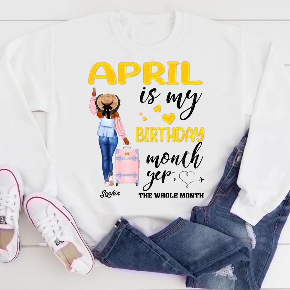 April Birthday Shirt, Custom Birthday Shirt, Queens was Born In April, April Birthday Shirts For Woman, April Birthday Gifts