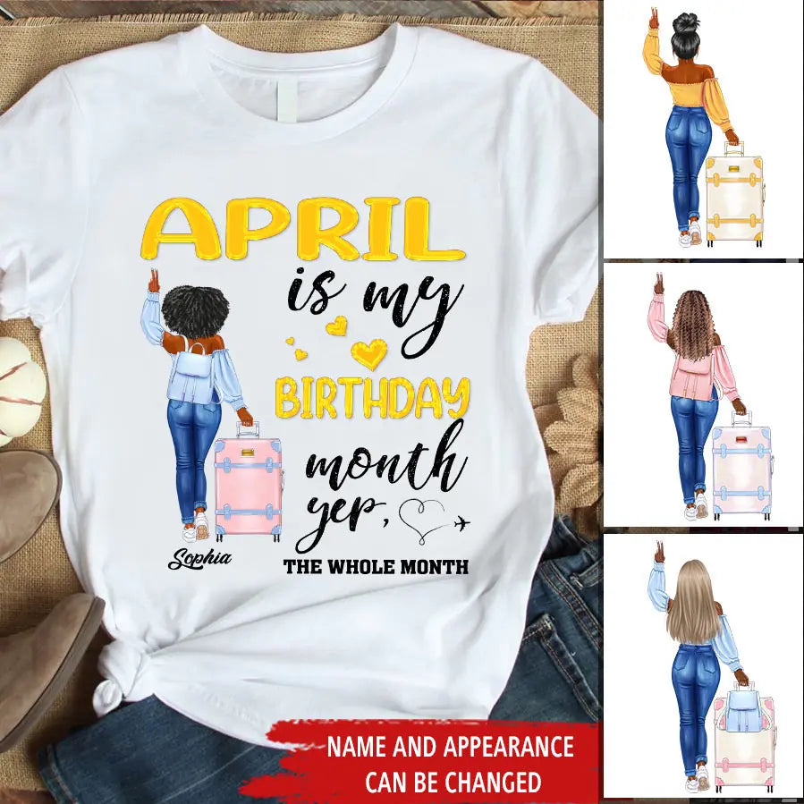 April Birthday Shirt, Custom Birthday Shirt, Queens was Born In April, April Birthday Shirts For Woman, April Birthday Gifts