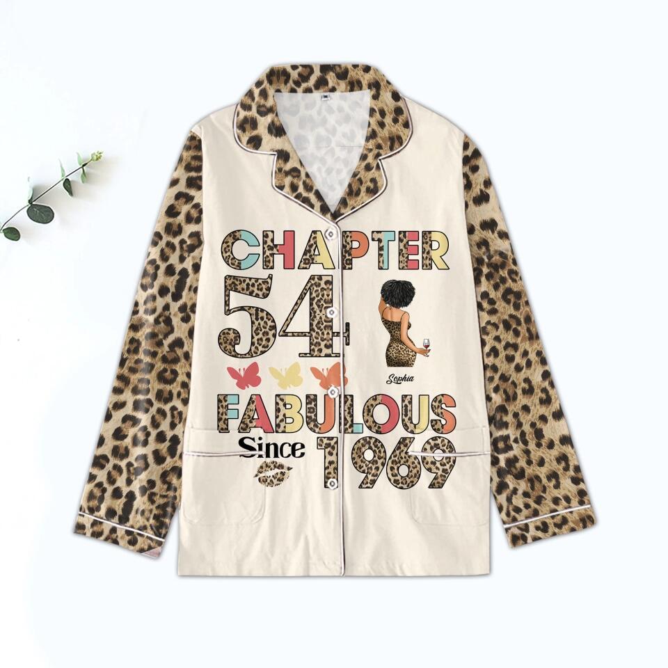 Chapter 54, Fabulous Since 1969 54th Birthday Unique Pajamas Set For Woman, Custom Birthday Pajamas, Her Gifts For 54 Years Old , Turning 54 Birthday Women&#39;s Pajamas Set