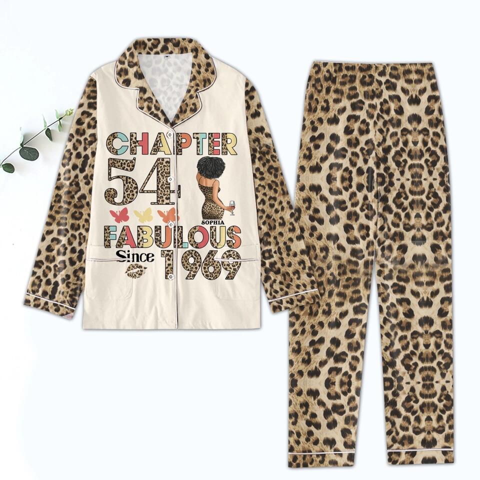 Chapter 54, Fabulous Since 1969 54th Birthday Unique Pajamas Set For Woman, Custom Birthday Pajamas, Her Gifts For 54 Years Old , Turning 54 Birthday Women&#39;s Pajamas Set