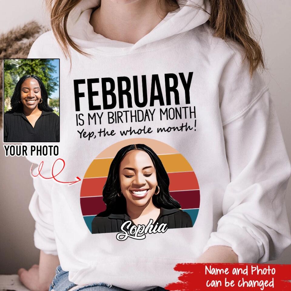 Custom February Birthday Shirt For Woman, Queens was Born In February Gifts, Melanin Afro Woman Shirt, Black Girl Tee, Afro Queen Gift