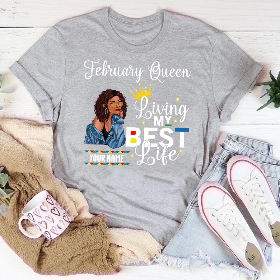 February Birthday Shirt, Custom Birthday Shirt, Queens was Born In February, February Birthday Shirts For Woman, February Birthday Gifts