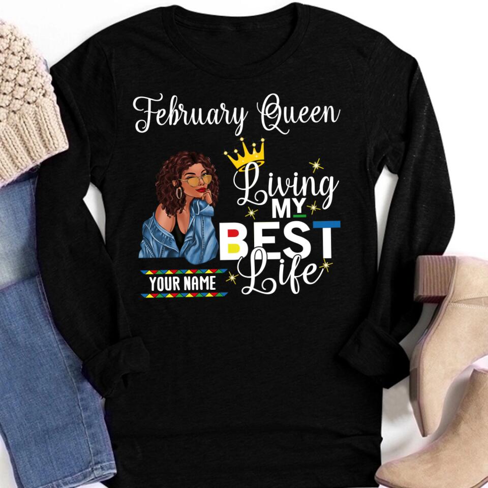February Birthday Shirt, Custom Birthday Shirt, Queens was Born In February, February Birthday Shirts For Woman, February Birthday Gifts