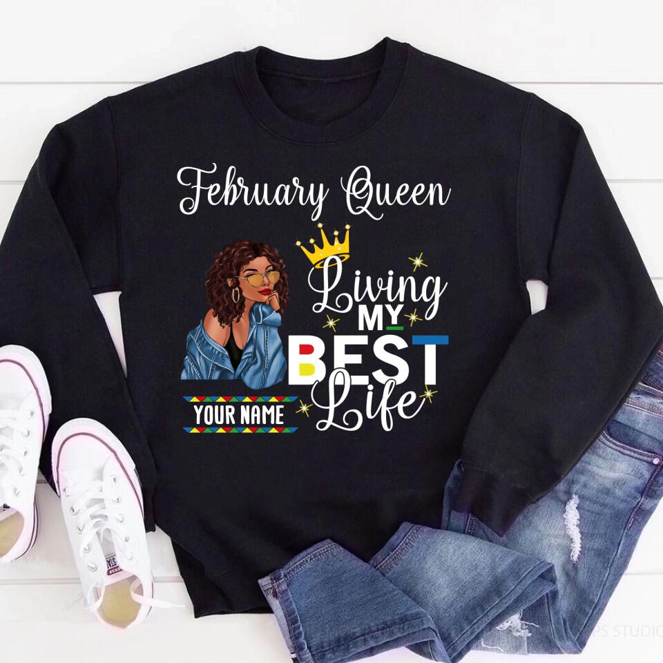 February Birthday Shirt, Custom Birthday Shirt, Queens was Born In February, February Birthday Shirts For Woman, February Birthday Gifts