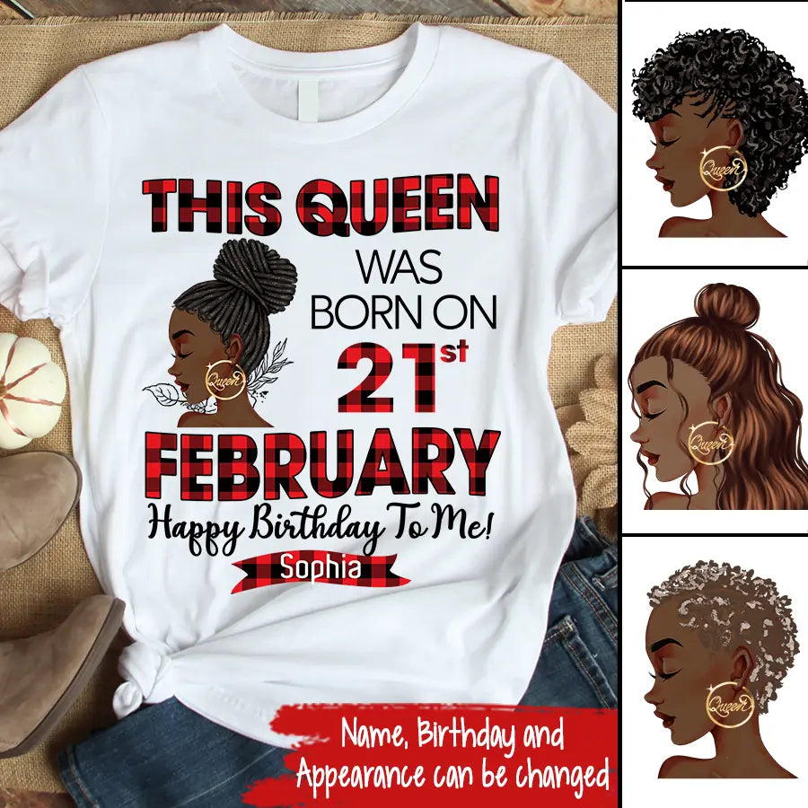 February Birthday Shirt, Custom Birthday Shirt, Queens was Born In February, February Birthday Shirts For Woman, February Birthday Gifts