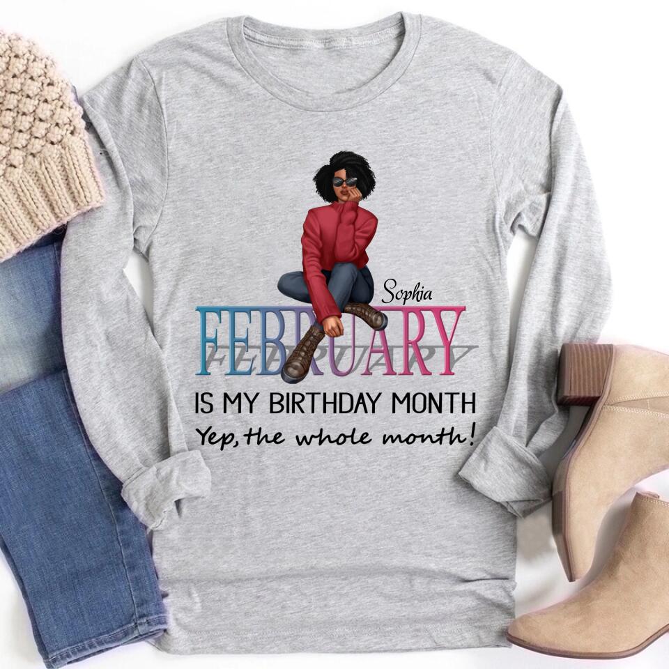 February Birthday Shirt, Custom Birthday Shirt, Queens was Born In February, February Birthday Shirts For Woman, February Birthday Gifts