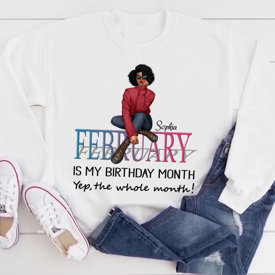 February Birthday Shirt, Custom Birthday Shirt, Queens was Born In February, February Birthday Shirts For Woman, February Birthday Gifts