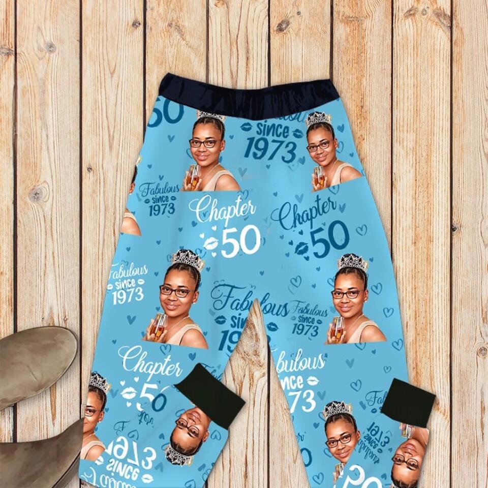 Chapter 50, Fabulous Since 1973 50th Birthday Unique Pajamas Set For Woman, Custom Birthday Pajamas, Her Gifts For 50 Years Old , Turning 50 Birthday Women&#39;s Pajamas Set