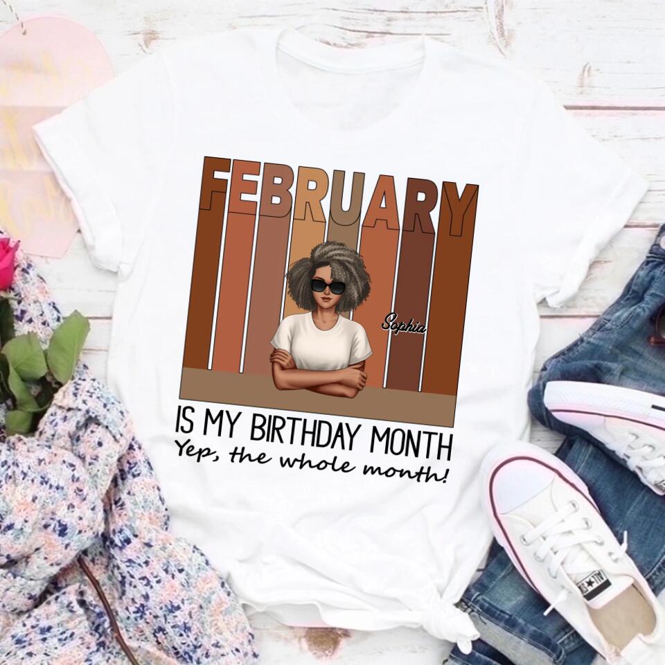 February Birthday Shirt, Custom Birthday Shirt, Queens was Born In February, February Birthday Shirts For Woman, February Birthday Gifts