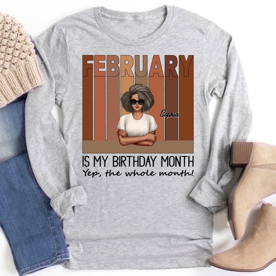 February Birthday Shirt, Custom Birthday Shirt, Queens was Born In February, February Birthday Shirts For Woman, February Birthday Gifts