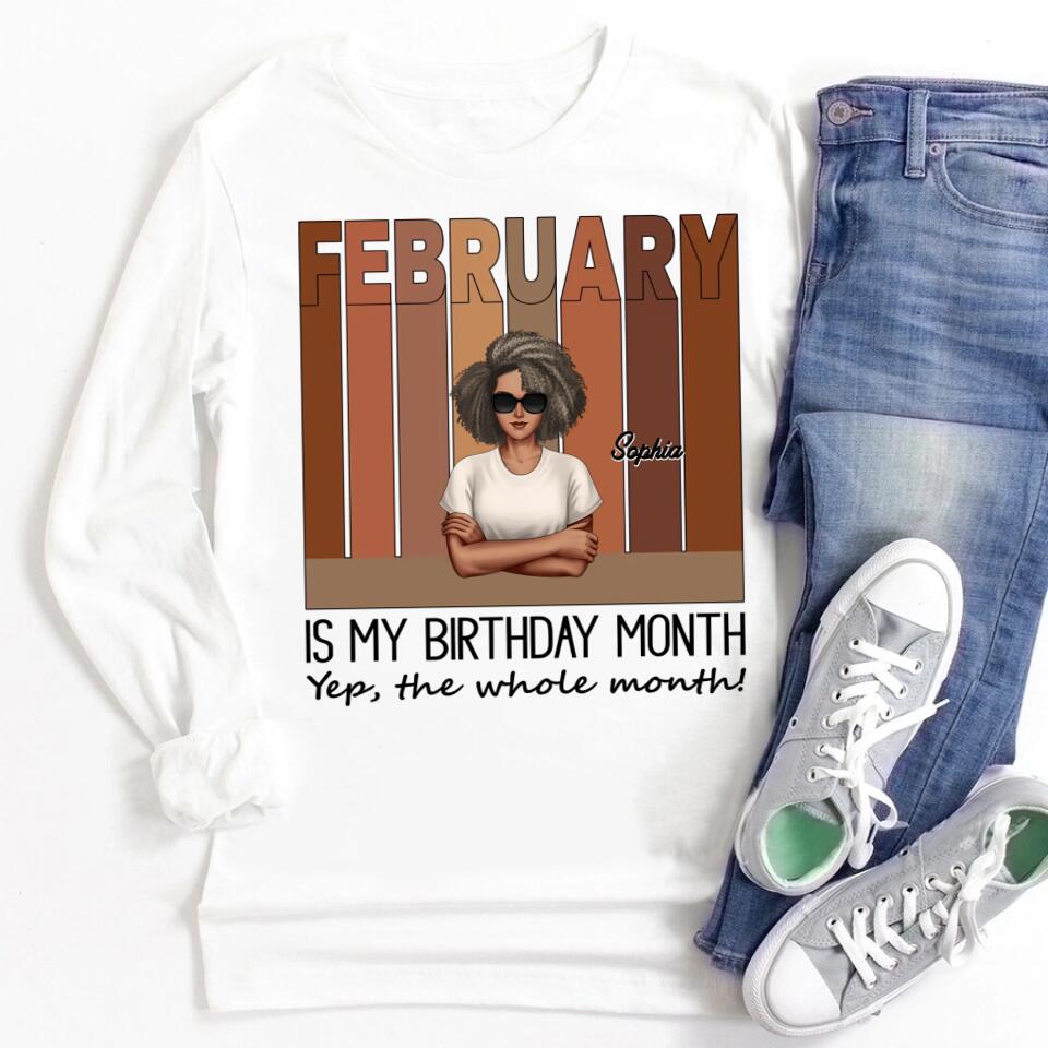 February Birthday Shirt, Custom Birthday Shirt, Queens was Born In February, February Birthday Shirts For Woman, February Birthday Gifts