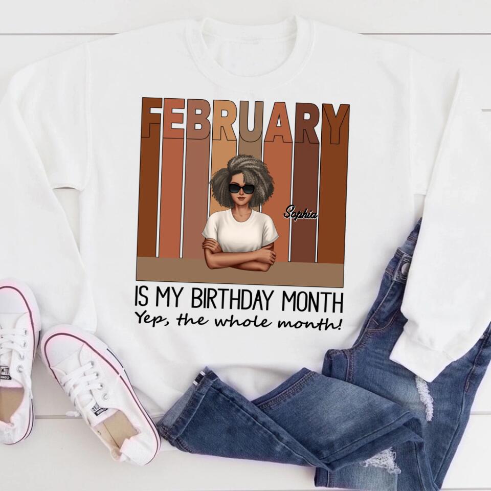 February Birthday Shirt, Custom Birthday Shirt, Queens was Born In February, February Birthday Shirts For Woman, February Birthday Gifts