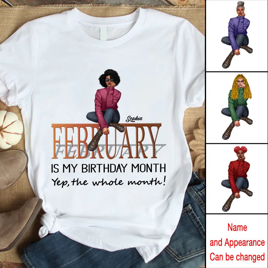 February Birthday Shirt, Custom Birthday Shirt, Queens was Born In February, February Birthday Shirts For Woman, February Birthday Gifts