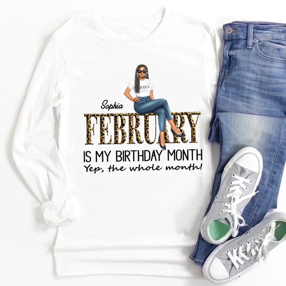 February Birthday Shirt, Custom Birthday Shirt, Queens was Born In February, February Birthday Shirts For Woman, February Birthday Gifts