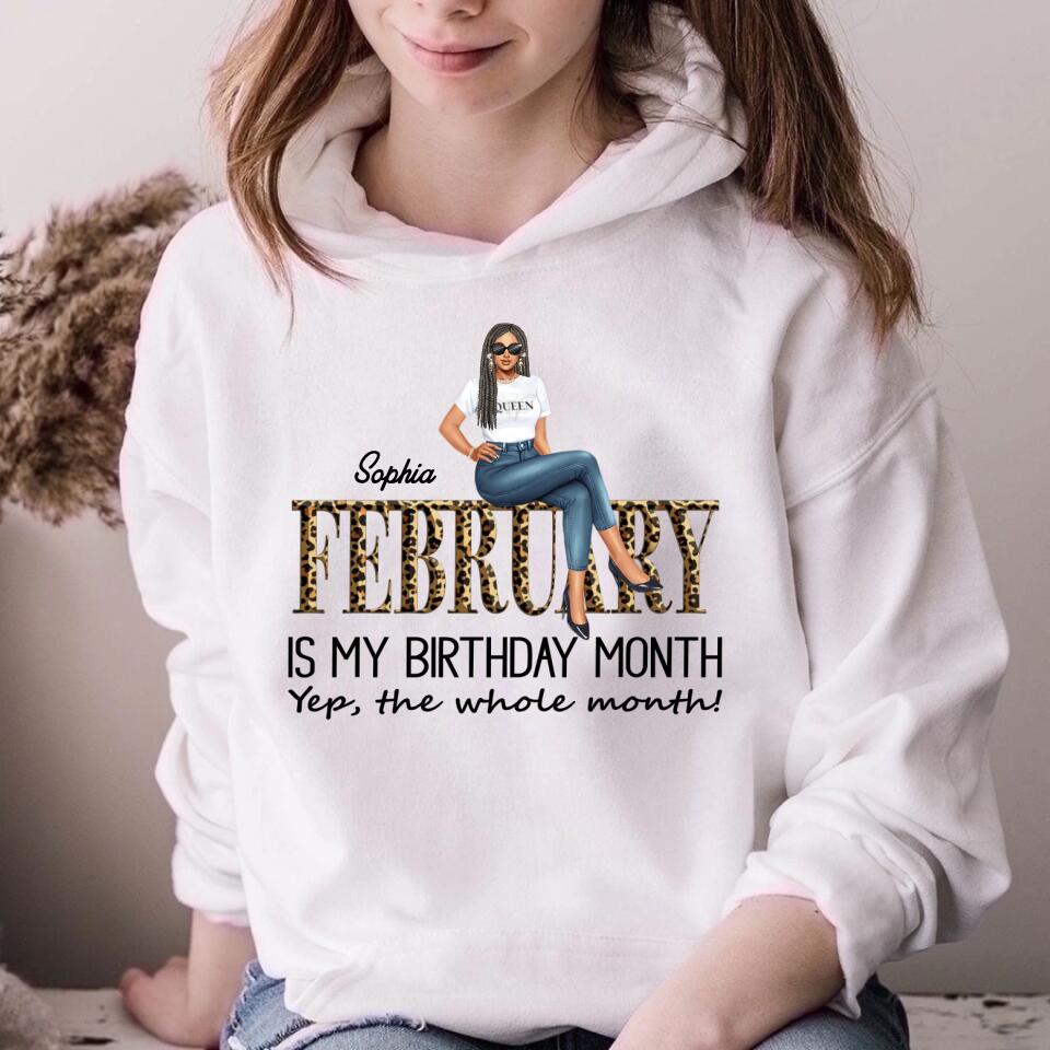 February Birthday Shirt, Custom Birthday Shirt, Queens was Born In February, February Birthday Shirts For Woman, February Birthday Gifts