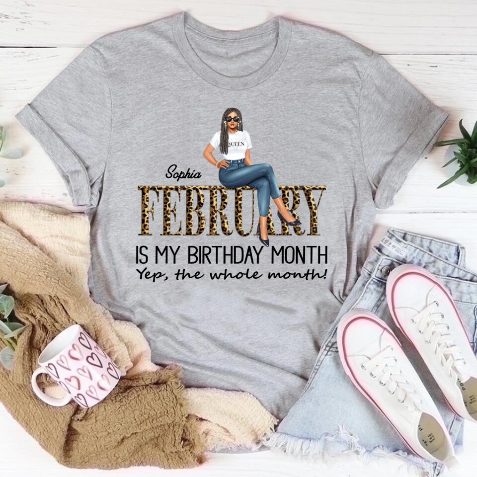 February Birthday Shirt, Custom Birthday Shirt, Queens was Born In February, February Birthday Shirts For Woman, February Birthday Gifts