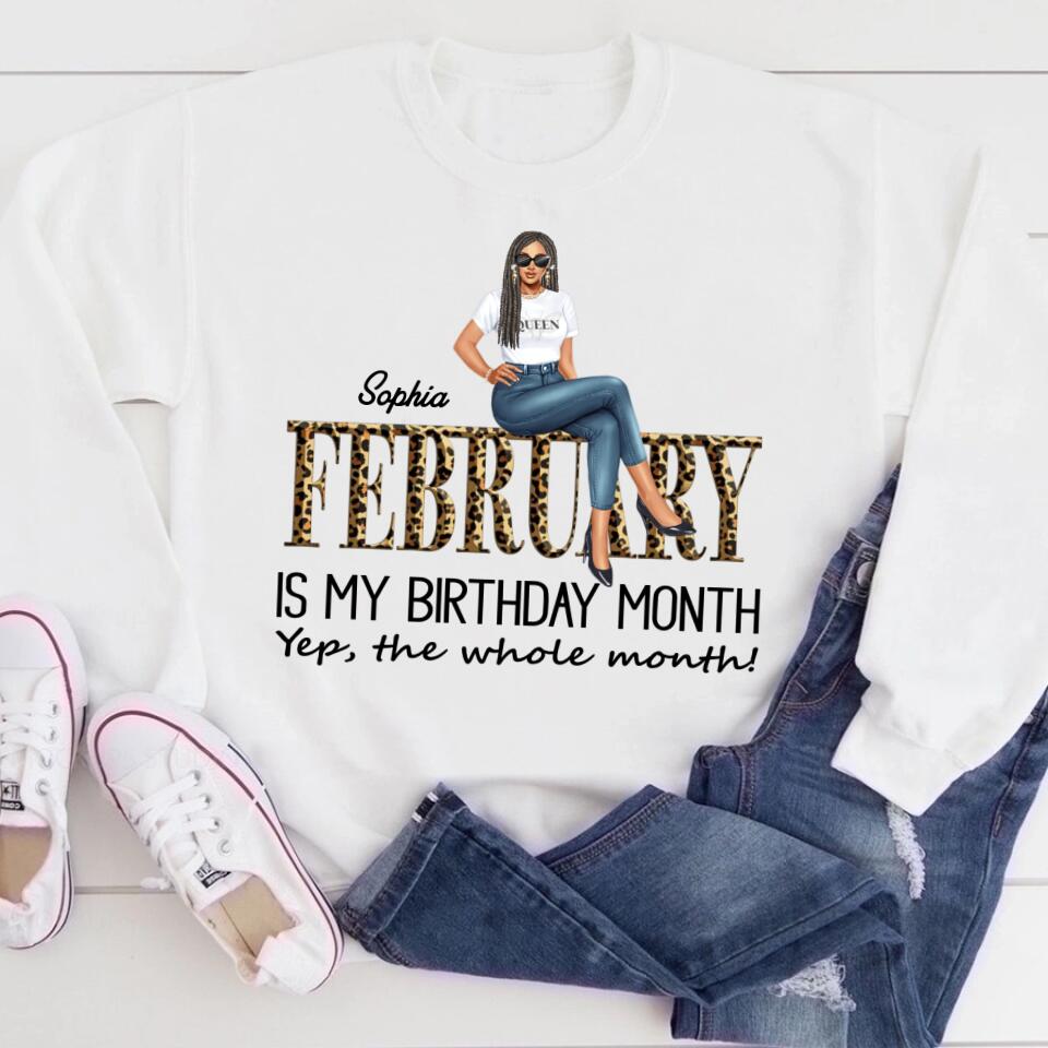February Birthday Shirt, Custom Birthday Shirt, Queens was Born In February, February Birthday Shirts For Woman, February Birthday Gifts