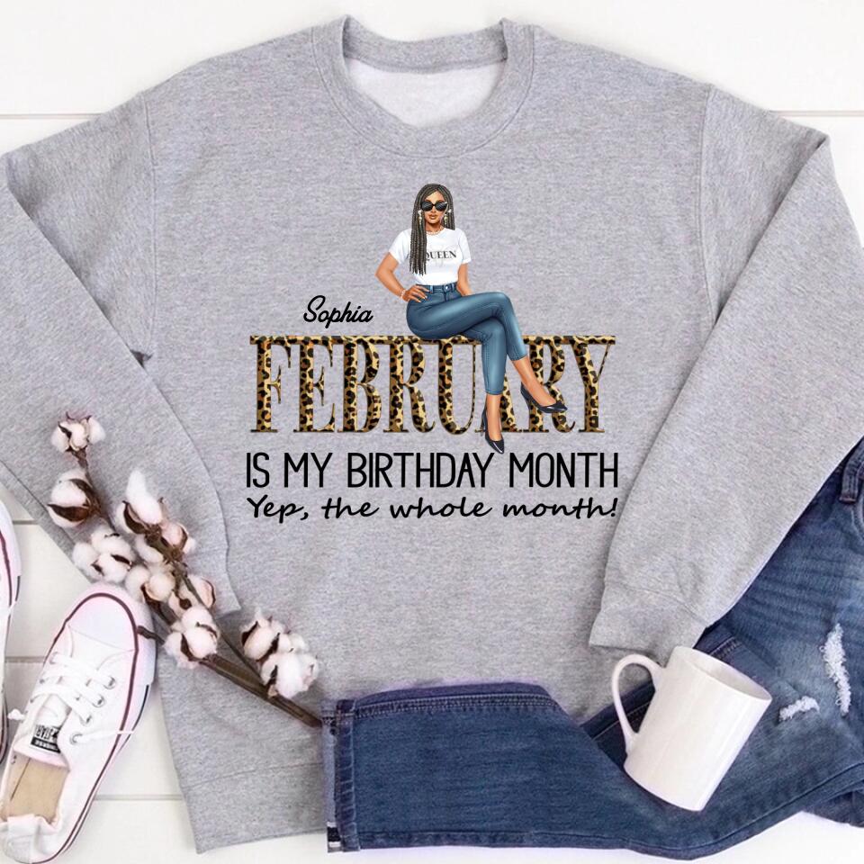 February Birthday Shirt, Custom Birthday Shirt, Queens was Born In February, February Birthday Shirts For Woman, February Birthday Gifts