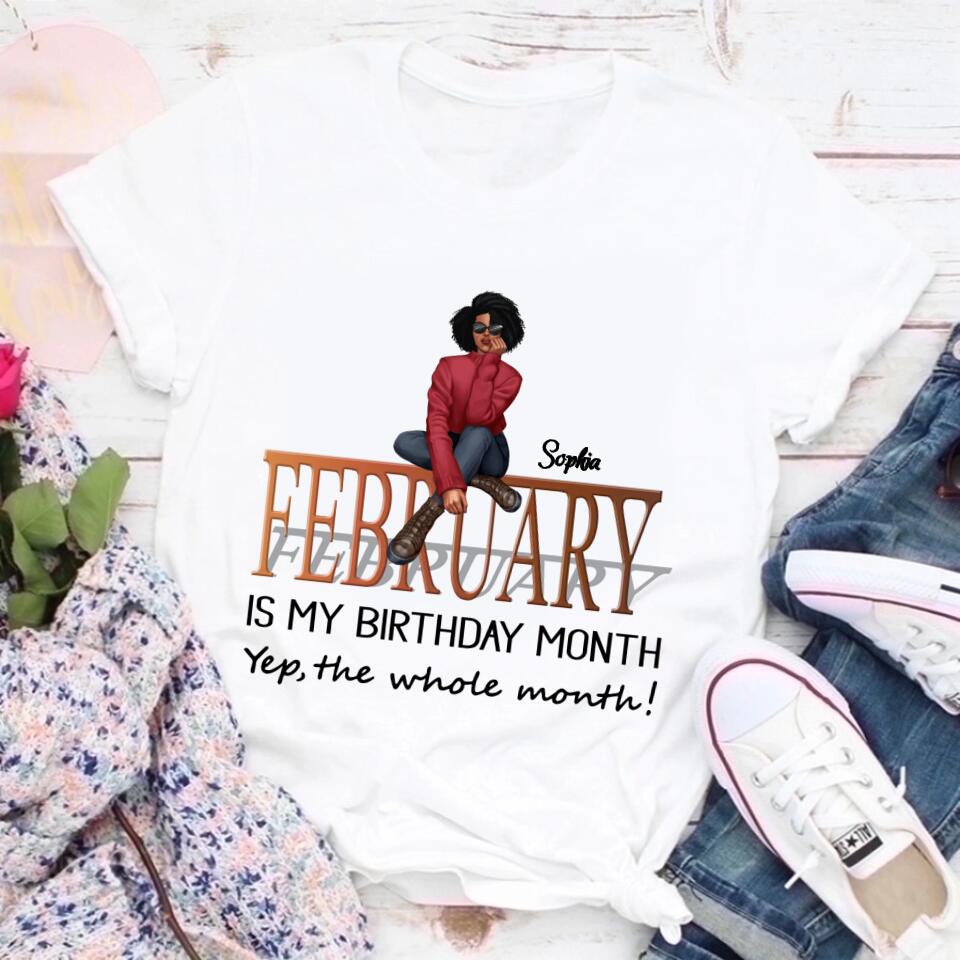 February Birthday Shirt, Custom Birthday Shirt, Queens was Born In February, February Birthday Shirts For Woman, February Birthday Gifts