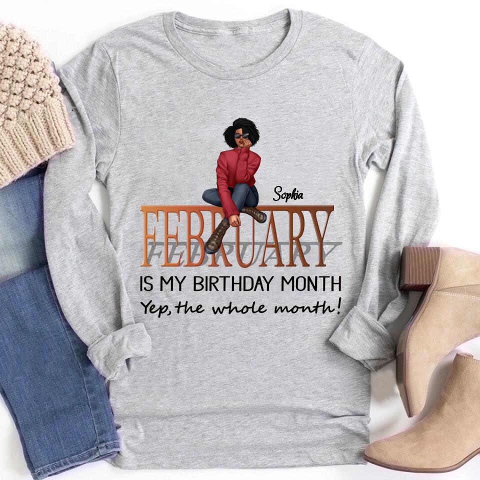 February Birthday Shirt, Custom Birthday Shirt, Queens was Born In February, February Birthday Shirts For Woman, February Birthday Gifts