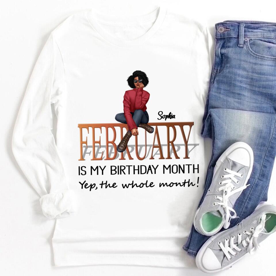 February Birthday Shirt, Custom Birthday Shirt, Queens was Born In February, February Birthday Shirts For Woman, February Birthday Gifts