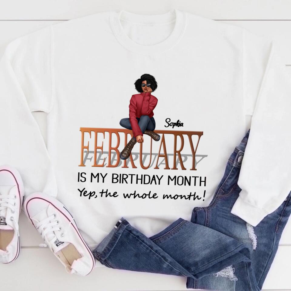 February Birthday Shirt, Custom Birthday Shirt, Queens was Born In February, February Birthday Shirts For Woman, February Birthday Gifts
