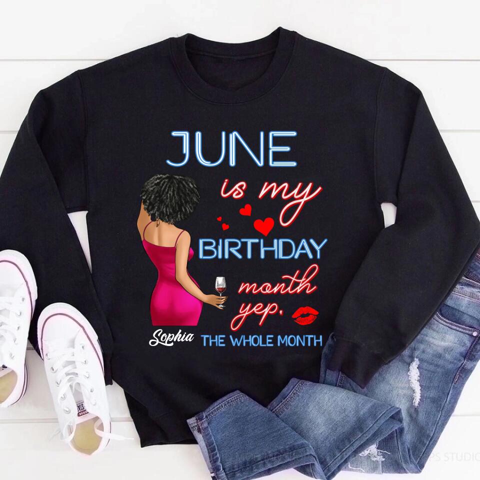 June Birthday Shirt, Custom Birthday Shirt, Queens was Born In June, June Birthday Shirts For Woman, June Birthday Gifts