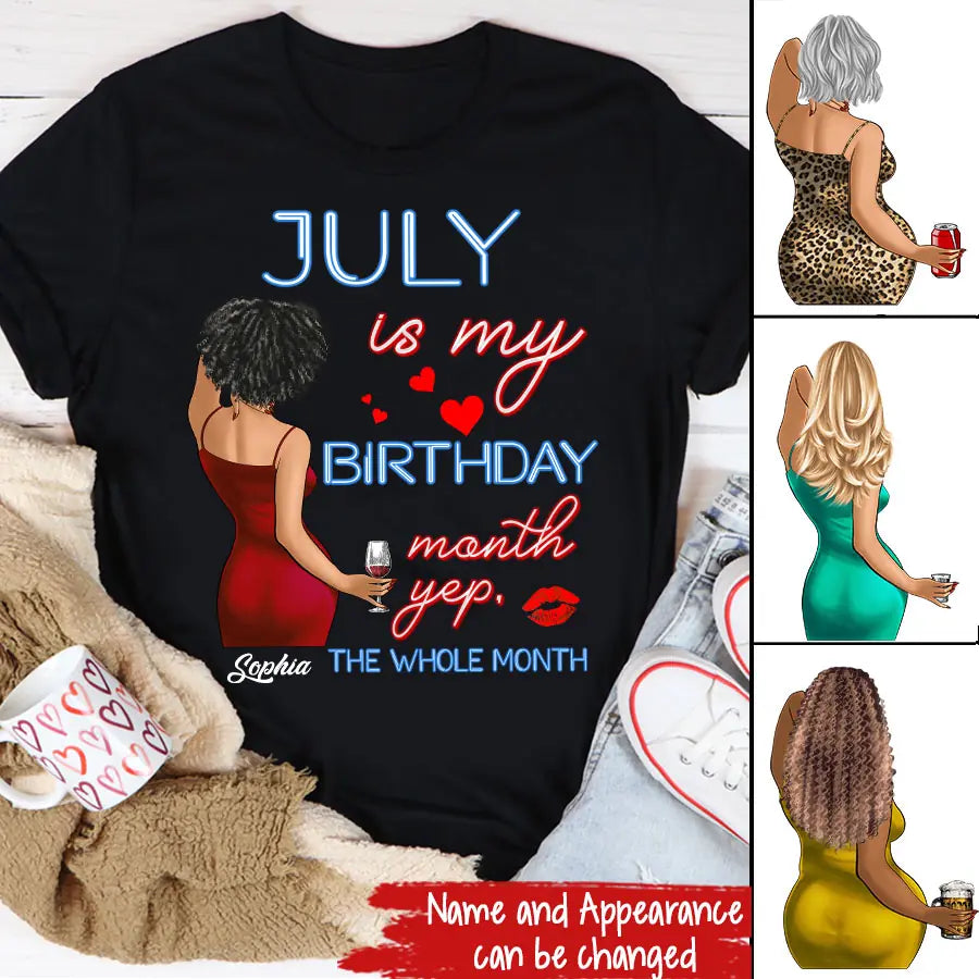 July Birthday Shirt, Custom Birthday Shirt, Queens was Born In July, July Birthday Shirts For Woman, July Birthday Gifts