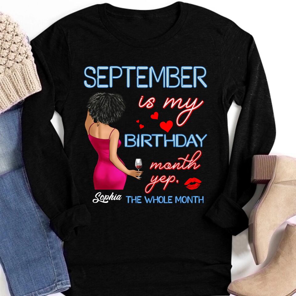 September Birthday Shirt, Custom Birthday Shirt, Queens was Born In September, September Birthday Shirts For Woman, September Birthday Gifts