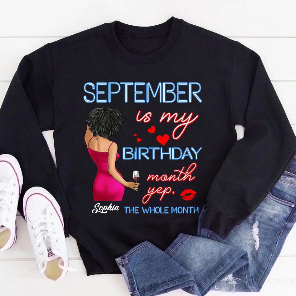 September Birthday Shirt, Custom Birthday Shirt, Queens was Born In September, September Birthday Shirts For Woman, September Birthday Gifts